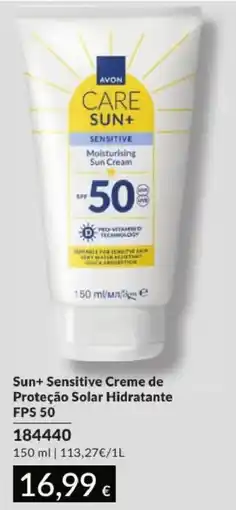 Avon Avon sun+ sensitive creme de proteção solar hidratante promoção