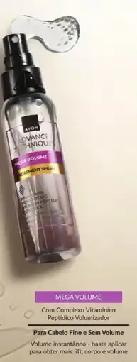 Avon Mega volume spray de cuidado promoção