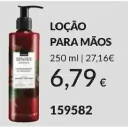 Avon senses loção para mãos promoção