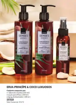 Avon Avon senses essence lemongrass & coconut promoção