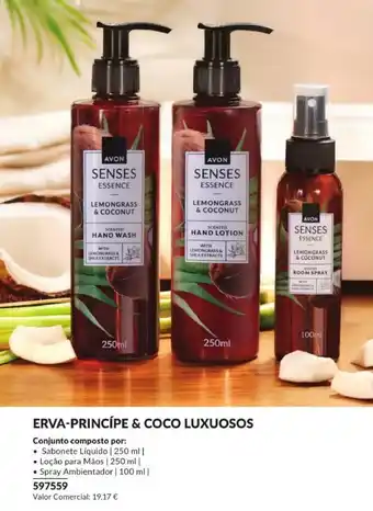 Avon senses essence lemongrass & coconut
