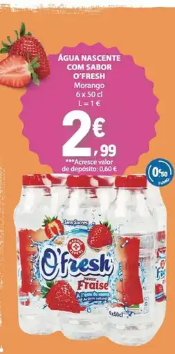 E.Leclerc Água nascente com sabor o'fresh morango promoção