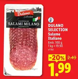 Lidl Dulano selection salame italiano promoção