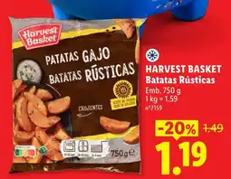 Lidl Harvest Basket Batatas Rústicas promoção