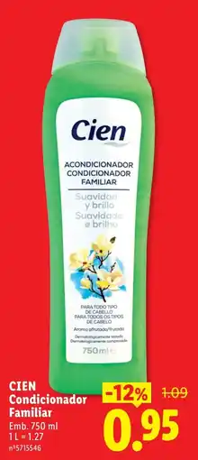 Lidl Cien condicionador familiar promoção
