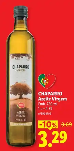 Lidl chaparro azeite virgem promoção