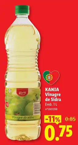 Lidl Kania vinagre de sidra promoção