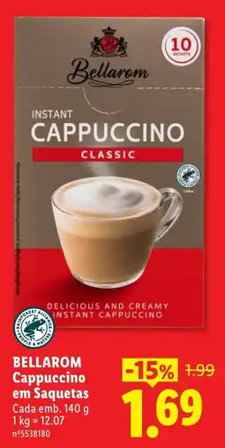 Lidl Bellarom Cappuccino em Saquetas promoção