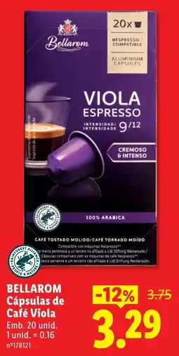 Lidl Bellarom Cápsulas de Café Viola promoção