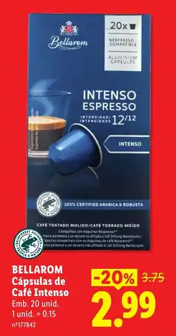 Lidl Bellarom Cápsulas de Café Intenso promoção