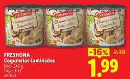 Lidl Freshona cogumelos laminados promoção