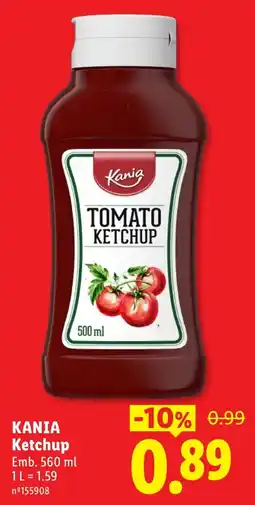 Lidl Kania Ketchup promoção