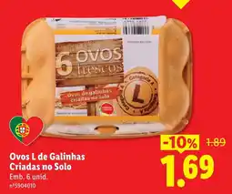 Lidl Ovos L de Galinhas Criadas no Solo promoção