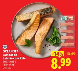 Lidl ocean sea lombos de salmão com pele promoção