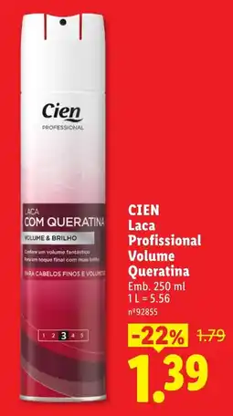 Lidl Cien laca profissional volume queratina promoção