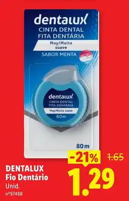 Lidl Dentalux fio dentário promoção
