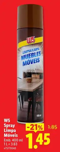 Lidl W5 spray limpa móveis promoção