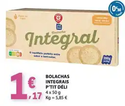 E.Leclerc Bolachas integrais p'tit déli promoção