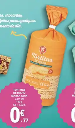 E.Leclerc Tortitas de milho marca guia com sal promoção