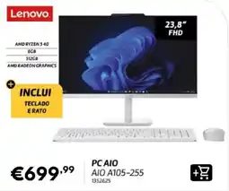 Radio Popular Lenovo pc aio a105-255 promoção