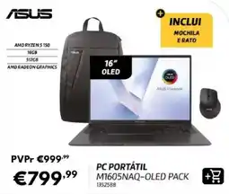 Radio Popular asus pc portátil m1605naq-oled pack promoção