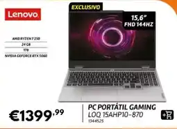 Radio Popular Lenovo pc portátil gaming loq 15ahp10-870 promoção