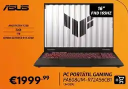 Radio Popular Asus pc portátil gaming promoção