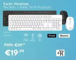 Radio Popular earth wireless teclado + rato tech fuzzion promoção