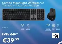 Radio Popular Combo moonlight wireless v2 teclado + rato techfuzzion promoção