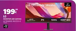 Radio Popular lg monitor led gaming ultrawide 34u511a-b promoção