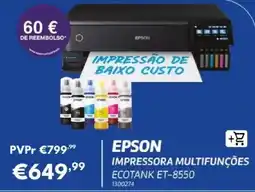 Radio Popular epson impressora multifunções ecotank et-8550 promoção