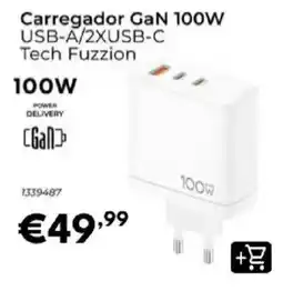 Radio Popular Carregador GaN 100W Tech Fuzzion promoção