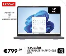 Radio Popular Lenovo pc portátil ideapad s3 14arp10-002 promoção