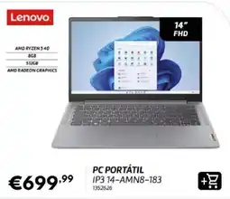 Radio Popular Lenovo pc portátil ip3 14-amn8-183 promoção