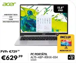 Radio Popular Acer pc portátil al15-48p-r9hx-934 promoção