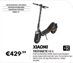 Radio Popular xiaomi trotinete mi 6 promoção