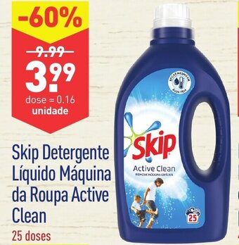 ALDI Skip Detergente Líquido para Máquina da Roupa Active Clean 25 doses promoção