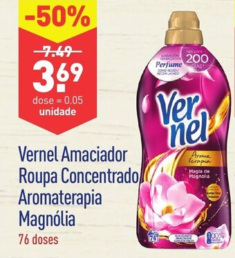 ALDI Vernel Amaciador Roupa Concentrado Aromaterapia Magnólia 76 doses promoção