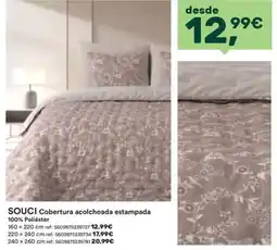 Moviflor souci cobertura acolchoada estampada promoção