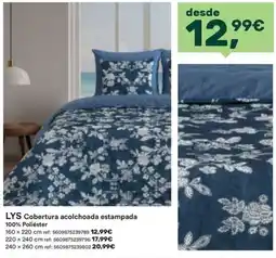 Moviflor lys cobertura acolchoada estampada promoção