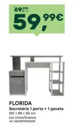 Moviflor Florida secretária 1 porta + 1 gaveta promoção