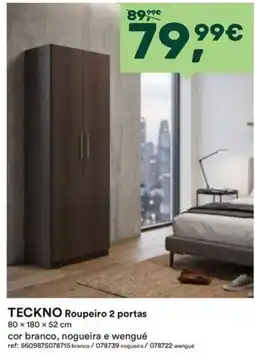 Moviflor Teckno roupeiro 2 portas promoção
