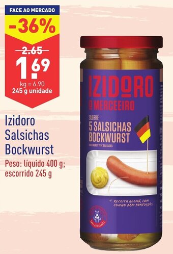 ALDI Izidoro Salsichas Bockwurst 245g promoção