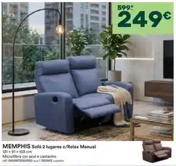 Moviflor memphis sofá 2 lugares c/relax manual promoção