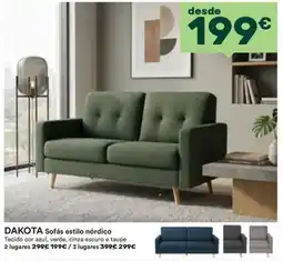 Moviflor Dakota Sofás estilo nórdico promoção