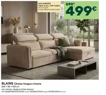 Blaine chaise-longue c/cama