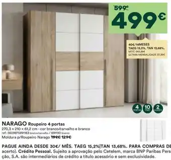 Narago roupeiro 4 portas