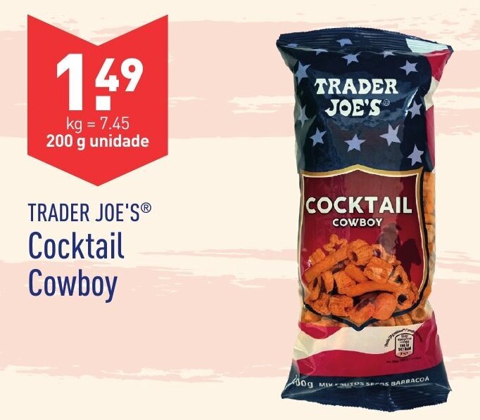 Promoção Trader Joe's Cocktail Cowboy 200g em ALDI