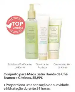 Mary Kay Conjunto para Mãos Satin Hands de Chá Branco e Citrinos promoção