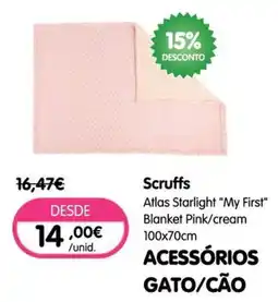 Petoutlet scruffs atlas starlight my first blanket pink/cream promoção